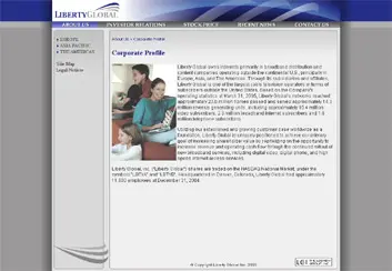 Liberty Global website screenshot