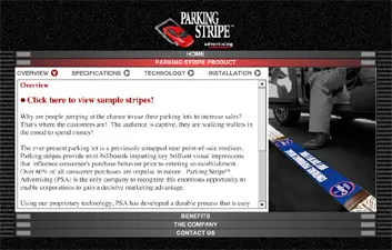 Parking Stripe Advertising older website