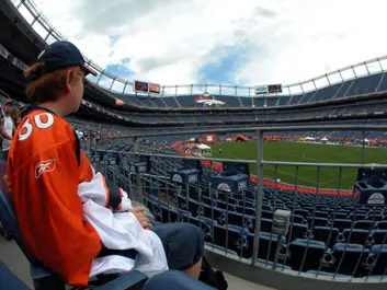 Broncos Stadium - partly cloudy... for a little while