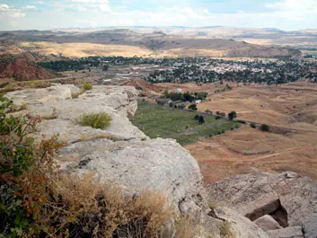 Thermopolis, WY from the top of Roundtop