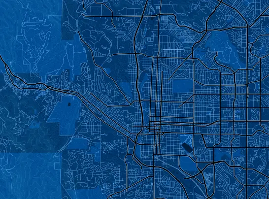 Colorado Springs Blue Map