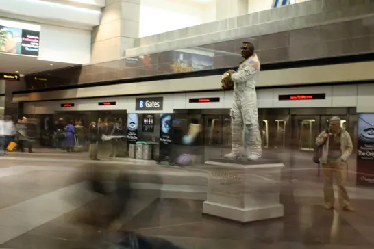 Jack Swigert Statue in Denver International Airport