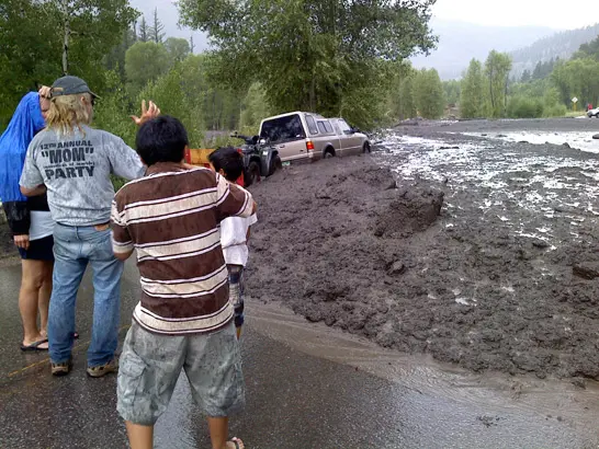 mud slide in Marble, Colorado