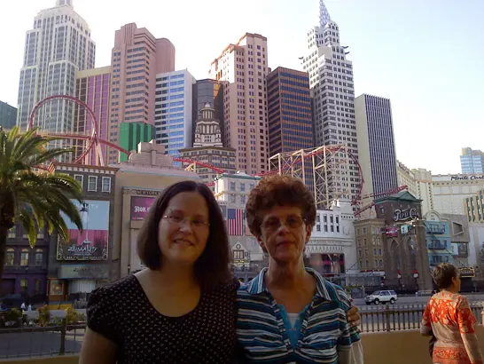 in front of New York, New York, Las Vegas